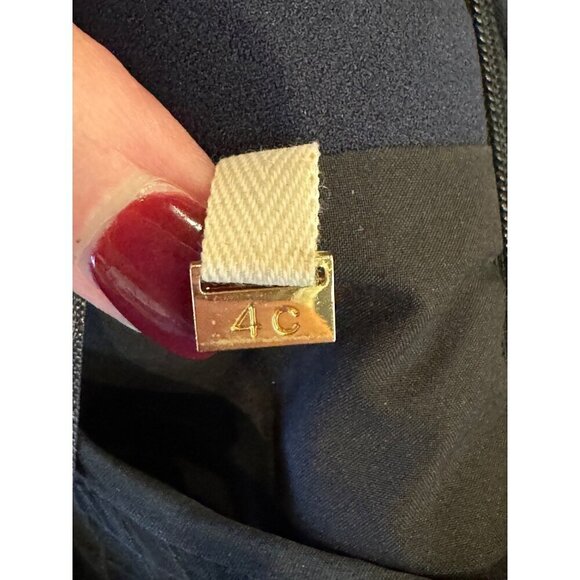 Anthropologie 4C Dress Women 6 Navy Blue Black Lace Detail A Line‎ Shift Mini - Picture 8 of 12